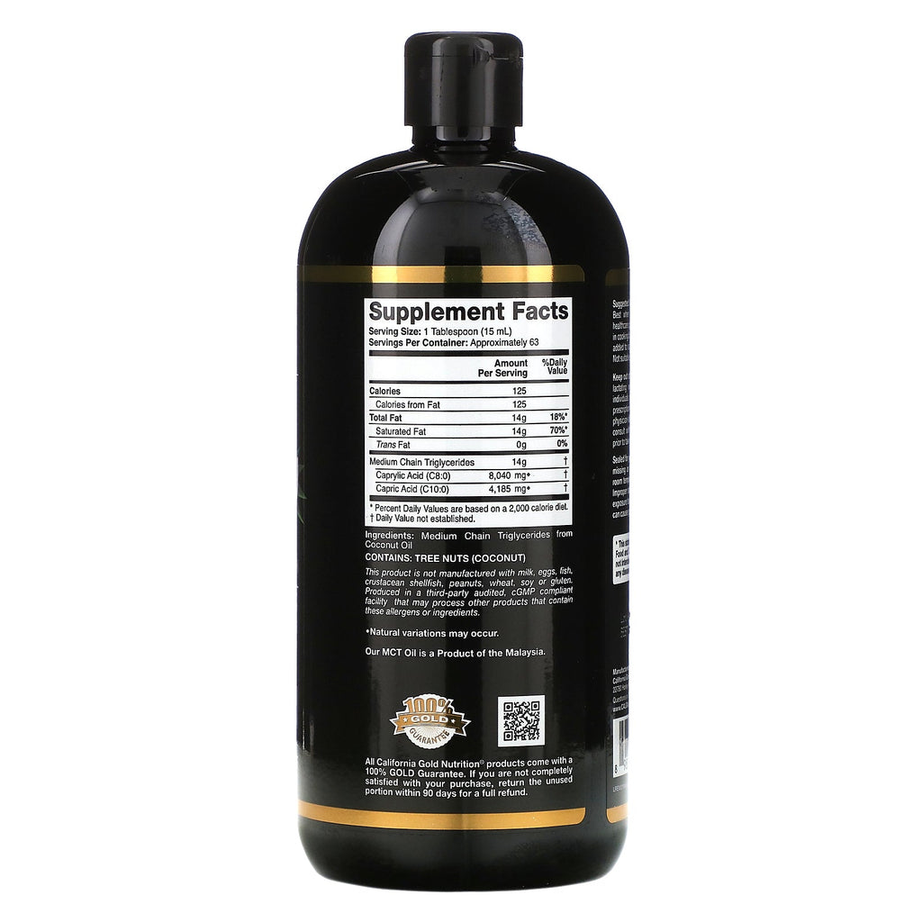 California Gold Nutrition, Aceite MCT, 32 fl oz (946 ml)