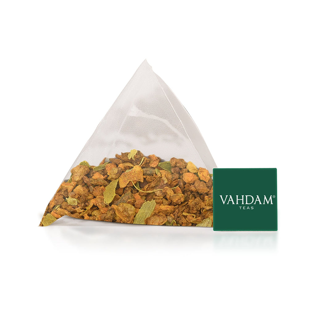 Vahdam Teas, Herbal Tea, Turmeric Spiced, Caffeine Free, 15 Tea Bags, 1.06 oz (30 g)