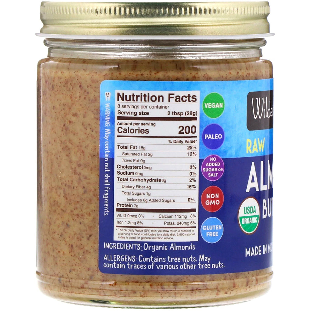 Wilderness Poets,  Raw Almond Butter, 8 oz (227 g)