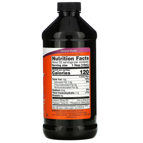 Now Foods, flydende solsikkelecithin, 16 fl oz (473 ml)