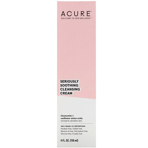 Acure, Seriously Soothing Cleansing Cream, 4 fl oz (118 ml)