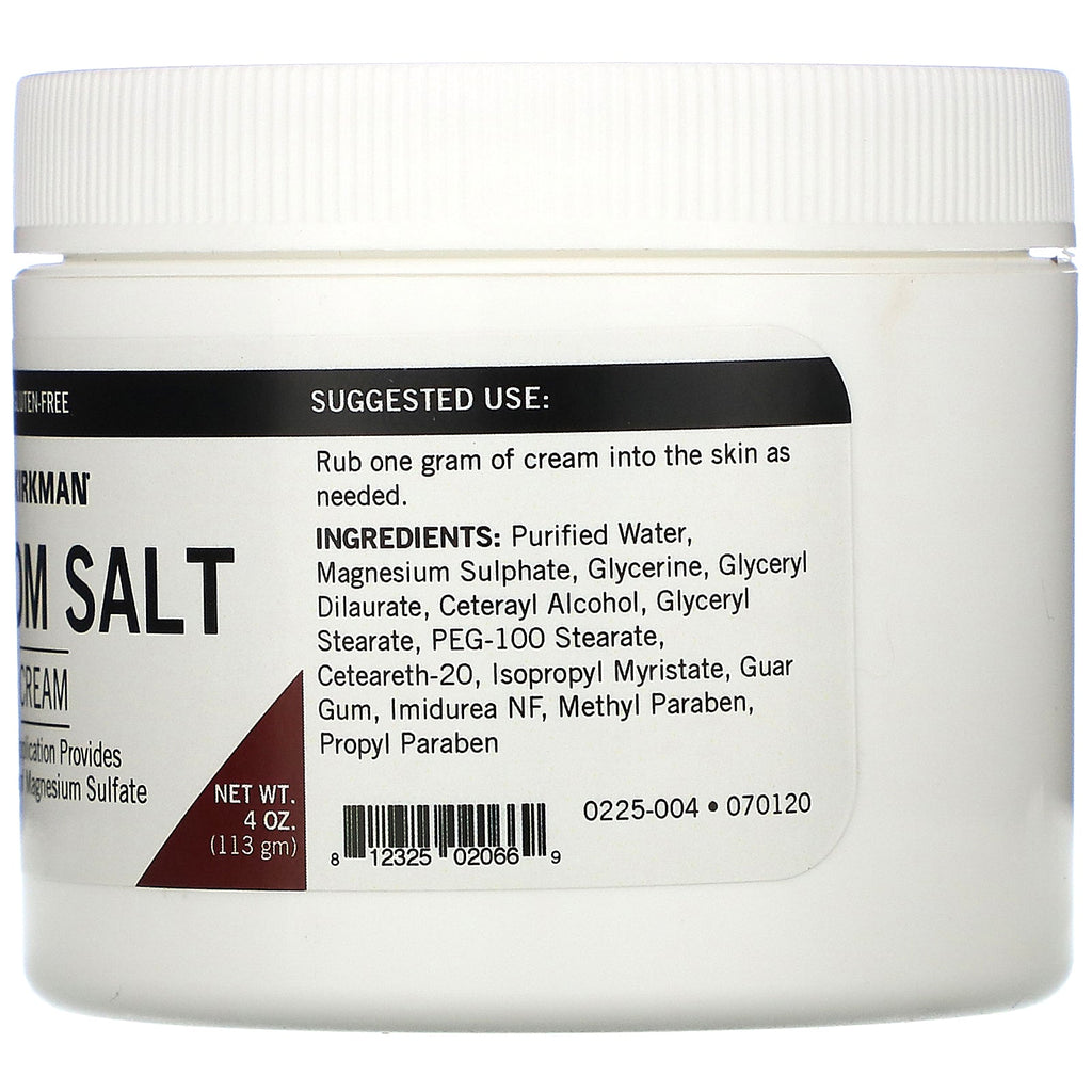 Kirkman Labs, Epsom Salt Cream, 4 oz (113 gm)