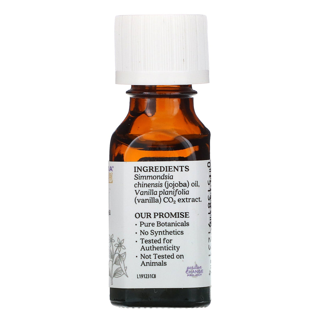 Aura Cacia, ren æterisk olie, vanilje, 0,5 fl oz (15 ml)