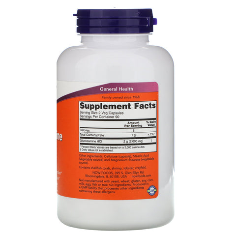 Now Foods, Glucosamine '1000', 180 Veg-kapsler