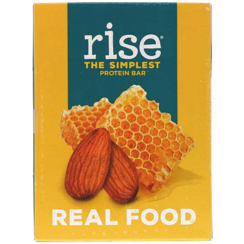 Rise Bar, DEN ENKLESTE PROTEINBAR, mandelhonning, 12 barer, 2,1 oz (60 g) hver