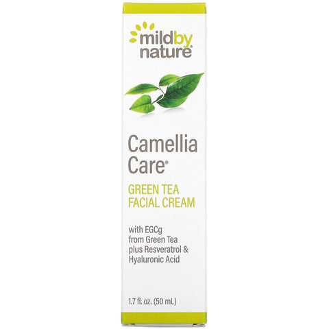 Mild By Nature, Camellia Care, Crema para la piel con té verde EGCG, 50 ml (1,7 oz. líq.)