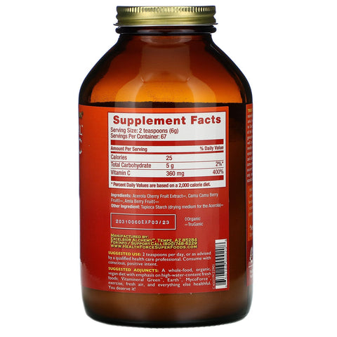 HealthForce Superfoods, vitamina C verdaderamente natural, 14,1 oz (400 g)