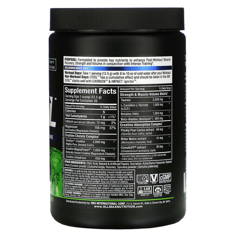 ALLMAX Nutrition, CVOL, Post, Coconut Lime Mojito, 13.2 oz (375 g)