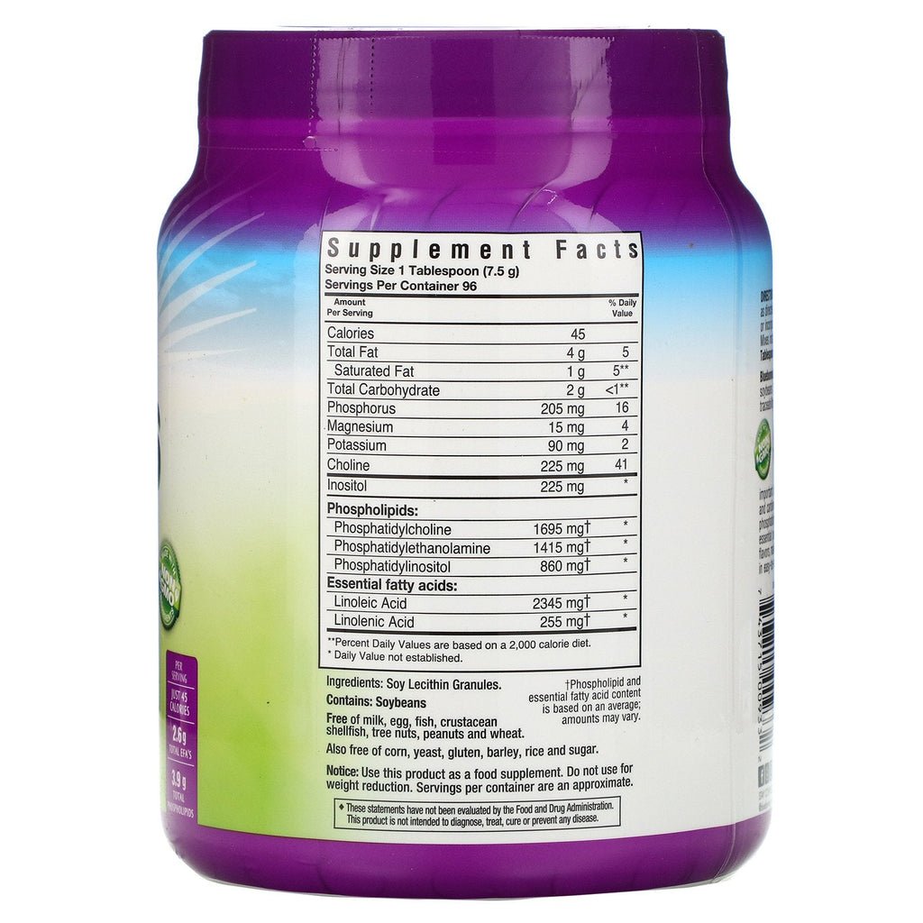 Bluebonnet Nutrition, Super Earth, gránulos de lecitina, 1,6 lbs (720 g)