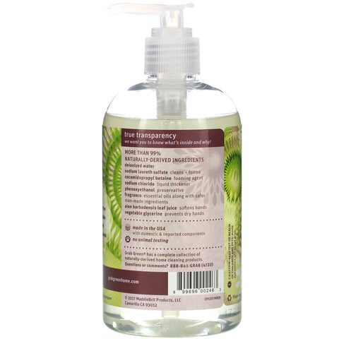 Grab Green, Hand Soap, Thyme with Fig Leaf, 12 oz (355 ml)