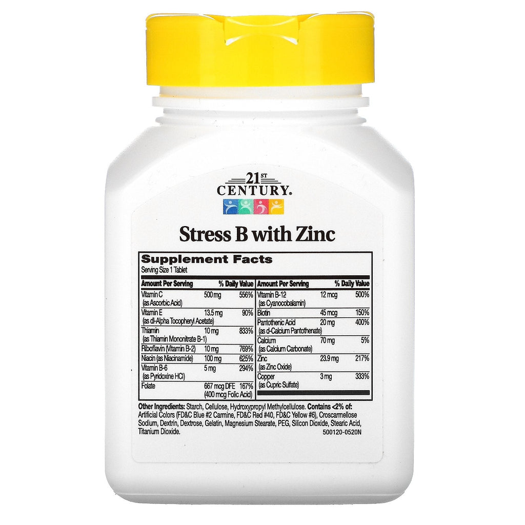 21st Century, Stress B with Zinc, 66 Tablets