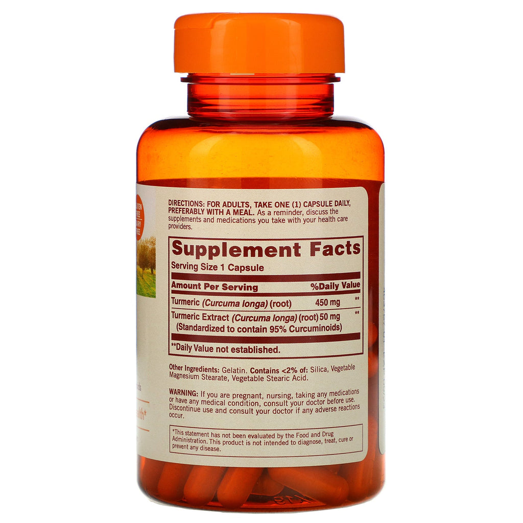 Sundown Naturals, Turmeric, 500 mg, 90 Capsules