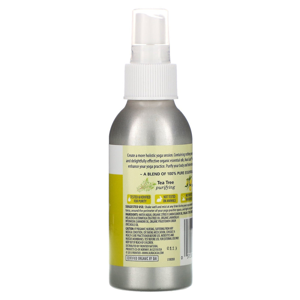 Aura Cacia, Yoga Mist, Rensende, Tea Tree &amp; Citron, 4 fl oz (118 ml)