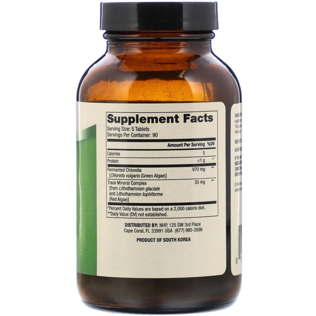 Dr. Mercola, Fermenteret Chlorella, 450 tabletter