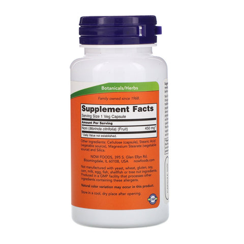 Now Foods, Noni, 450 mg, 90 cápsulas vegetales