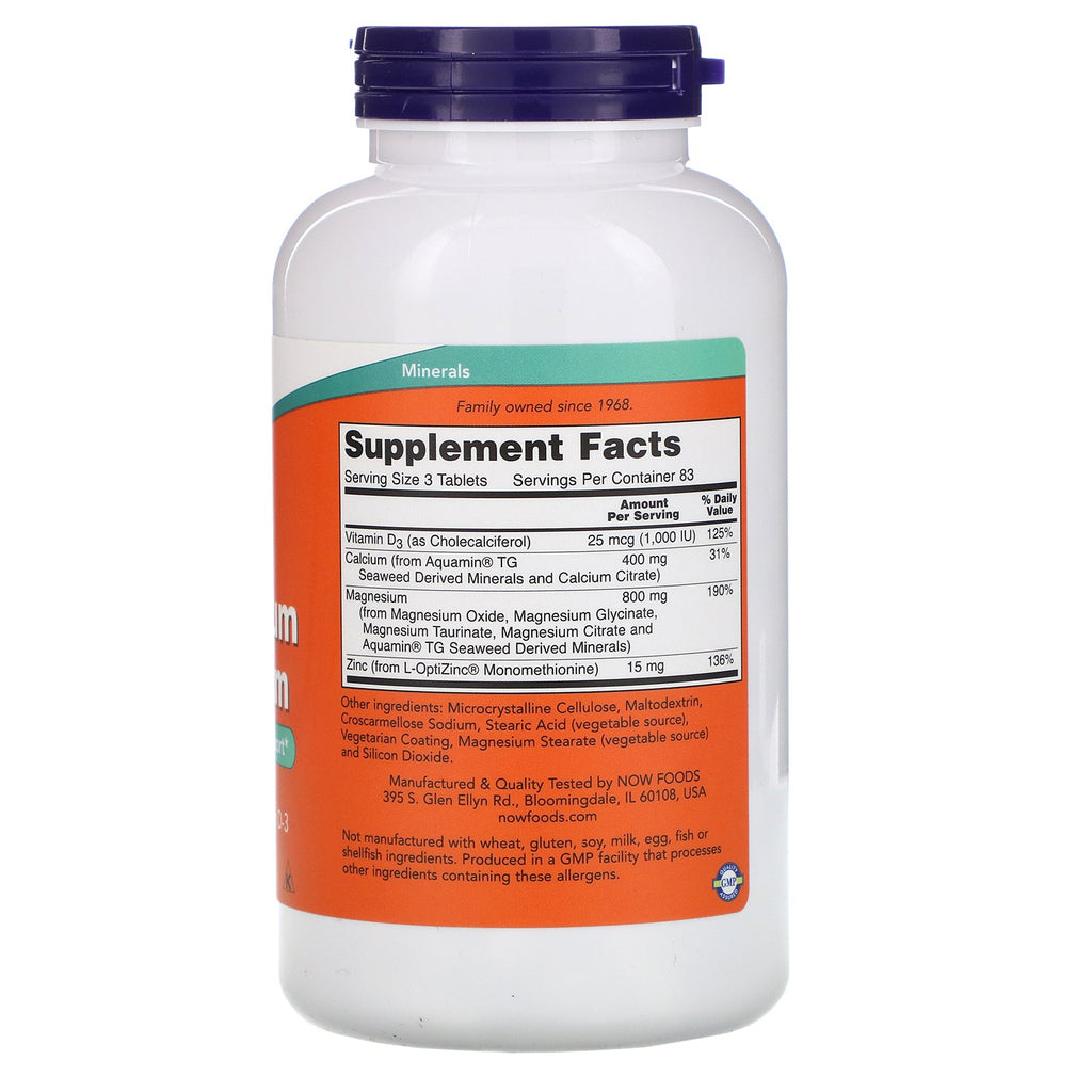 Now Foods, Magnesium & Calcium, 250 Tablets