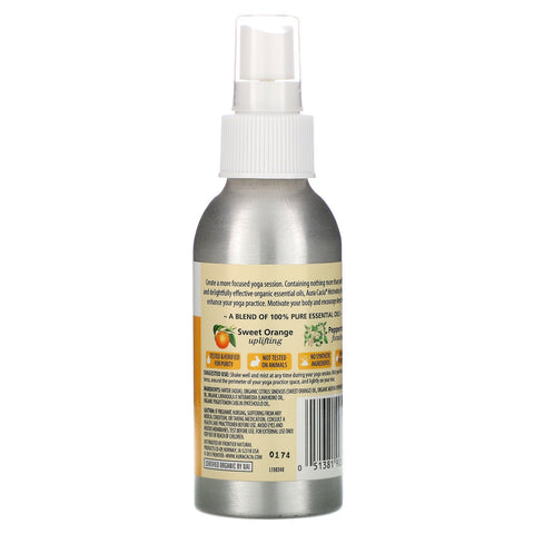 Aura Cacia, Yoga Mist, Motiverende, Sød Appelsin & Pebermynte, 4 fl oz (118 ml)