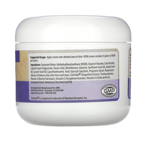 MRM, Crema MSM, 4 oz (113 g)