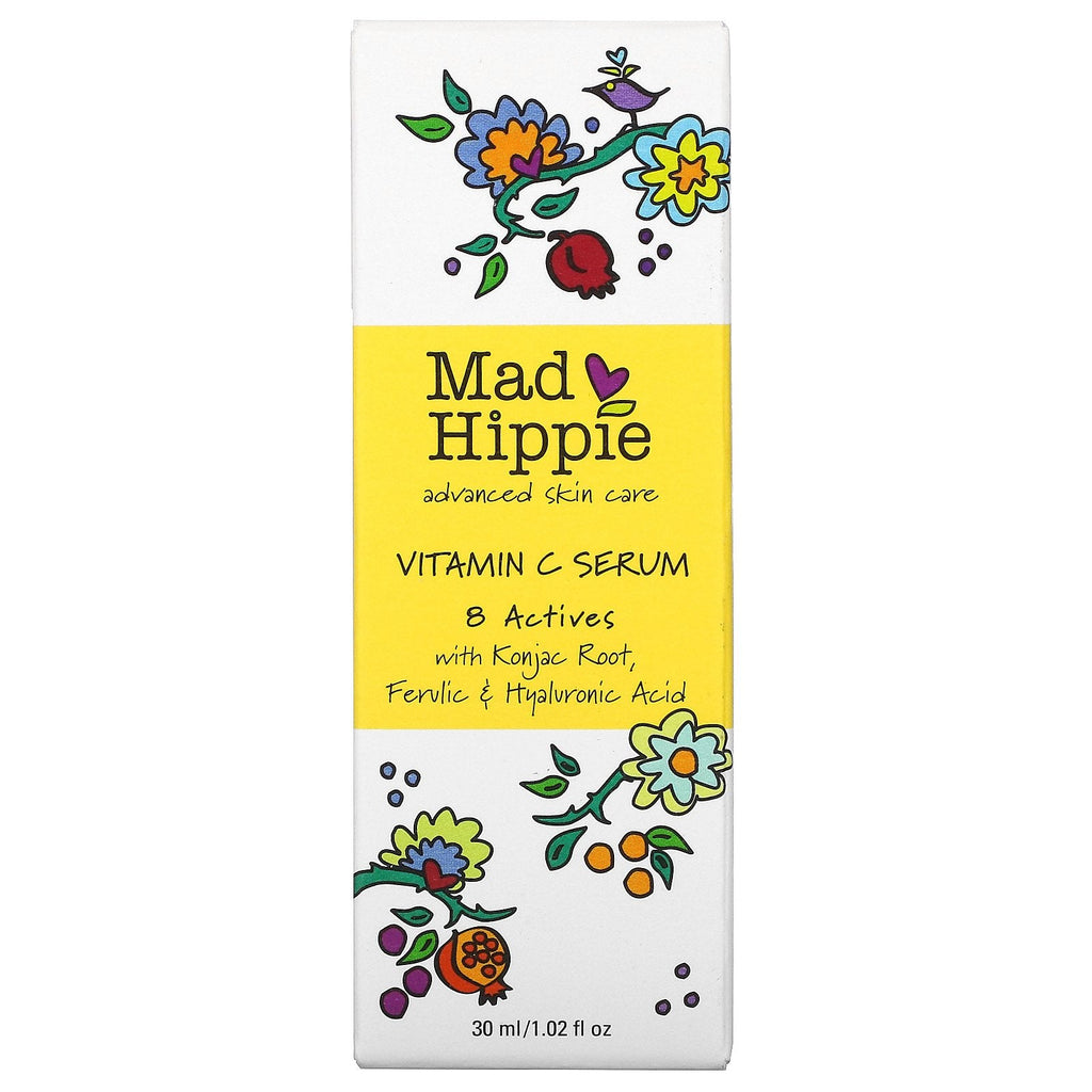 Mad Hippie-hudplejeprodukter, C-vitaminserum, 8 aktive stoffer, 1,02 fl oz (30 ml)