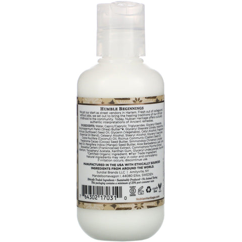 Nubian Heritage, Raw Shea Butter Body Lotion, 3 oz (85 g)