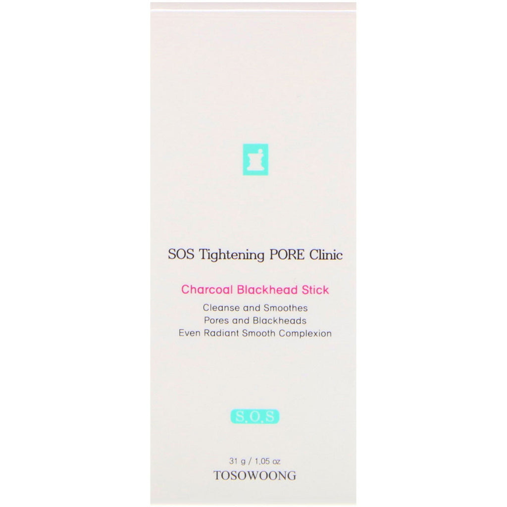 Tosowoong, SOS Tightening Pore Clinic Charcoal Blackhead Stick, 1.05 oz (31 g)