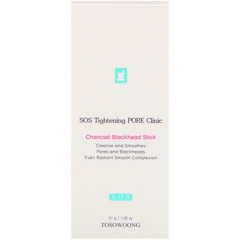 Tosowoong, SOS Tightening Pore Clinic Charcoal Blackhead Stick, 1.05 oz (31 g)