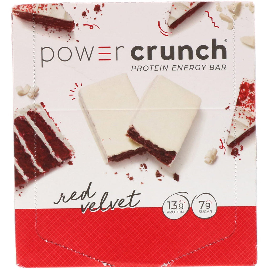 BNRG, Power Crunch Protein Energy Bar, Red Velvet, 12 barer, 1,4 oz (40 g) hver