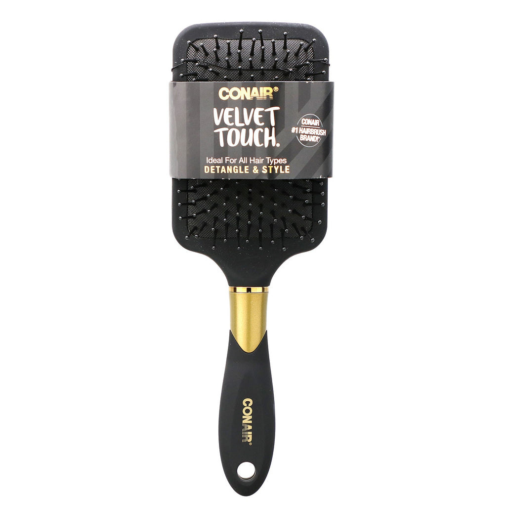 Conair, Velvet Touch, Detangle & Style Hair Brush, 1 Brush