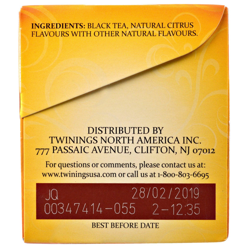 Twinings, Black Tea, Earl Grey, Extra Bold, 20 Tea Bags - 1.41 oz (40 g)