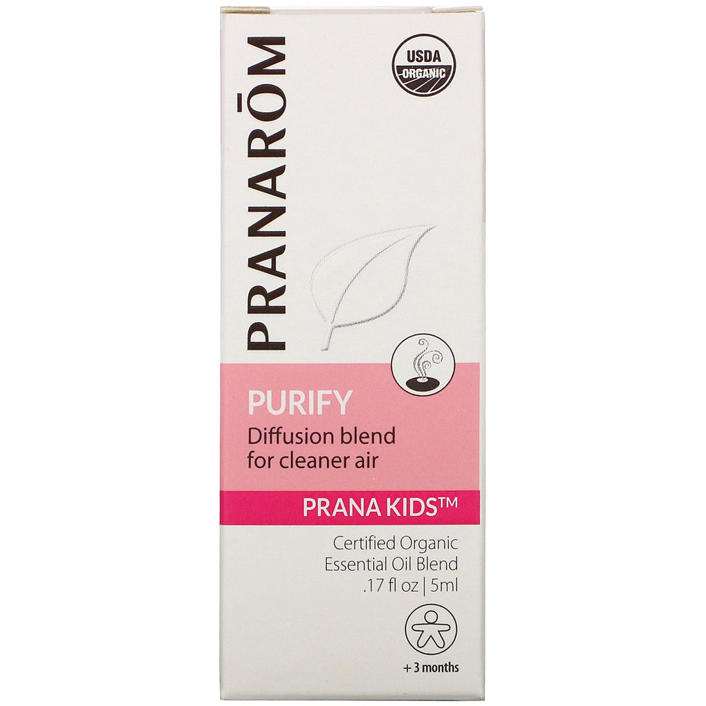 Pranarom, PRANA KIDS, æterisk olie, rense, + 3 måneder, 0,17 fl oz (5 ml)