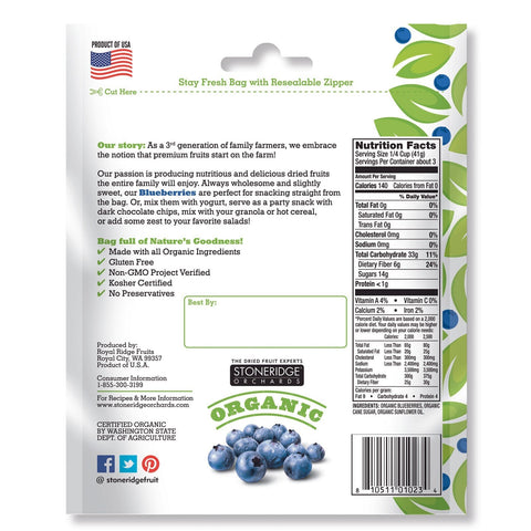 Stoneridge Orchards,  Blueberries, 4 oz (113 g)