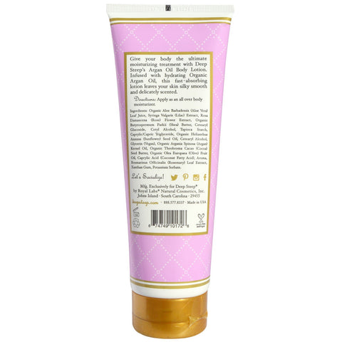 Deep Steep, Argan Oil Body Lotion, Lilac Blossom, 8 fl oz (237 ml)