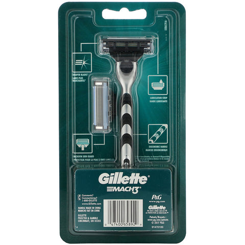 Gillette, Mach3, 1 Razor + 2 Cartridges