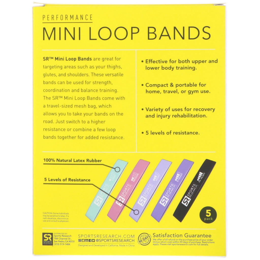 Sports Research, Mini Loop Bands, 5 Loop Bands