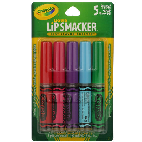 Lip Smacker, Crayola, Liquid Lip Gloss, Best Flavour Forever, 5 Pack, 0,09 fl oz (2,8 ml) hver