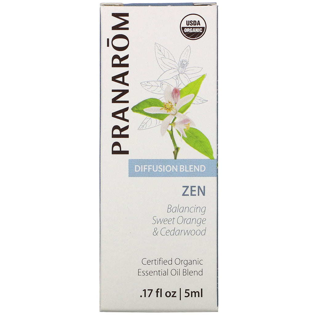 Pranarom, æterisk olie, diffusionsblanding, zen, 0,17 fl oz (5 ml)