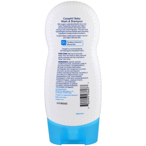 Cetaphil, Baby, Wash & Shampoo with  Calendula, 7.8 fl oz (230 ml)