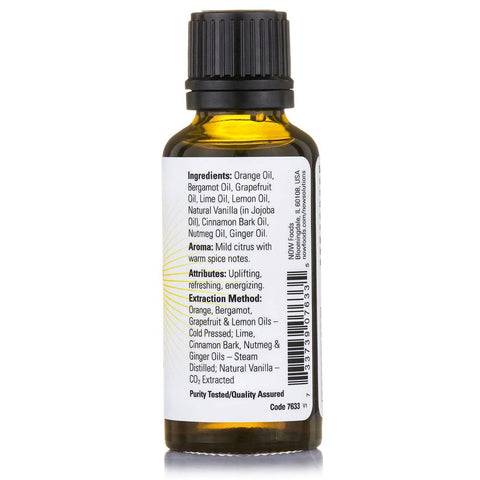 Nu fødevarer, æteriske olier, smil for miles, opløftende blanding, 1 fl oz (30 ml)