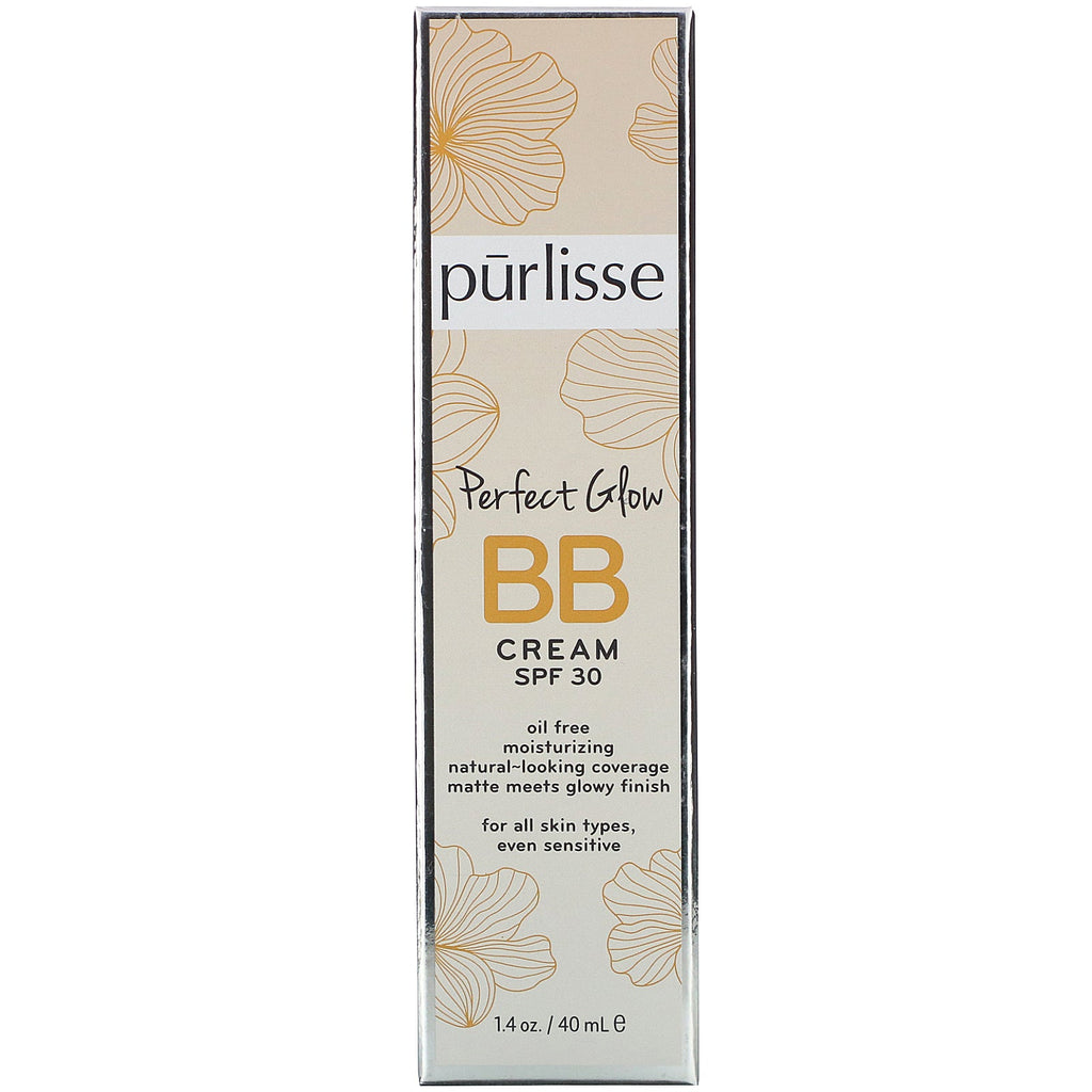 Purlisse, Perfect Glow, BB Cream, SPF 30, Light Medium, 1,4 fl oz (40 ml)