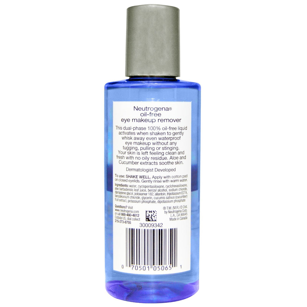 Neutrogena, Desmaquillador de ojos sin aceite, 5,5 fl oz (162 ml)