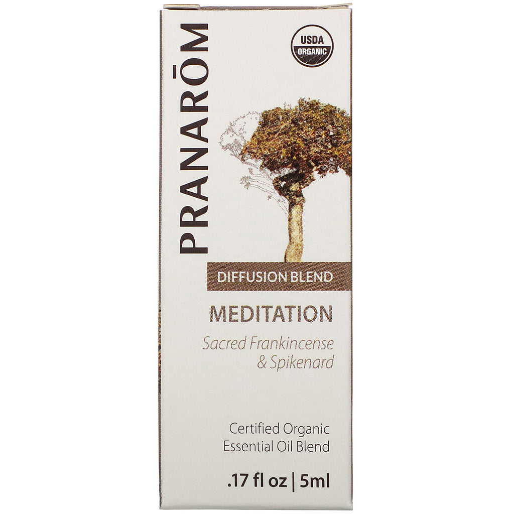 Pranarom, æterisk olie, diffusionsblanding, meditation, 0,17 fl oz (5 ml)