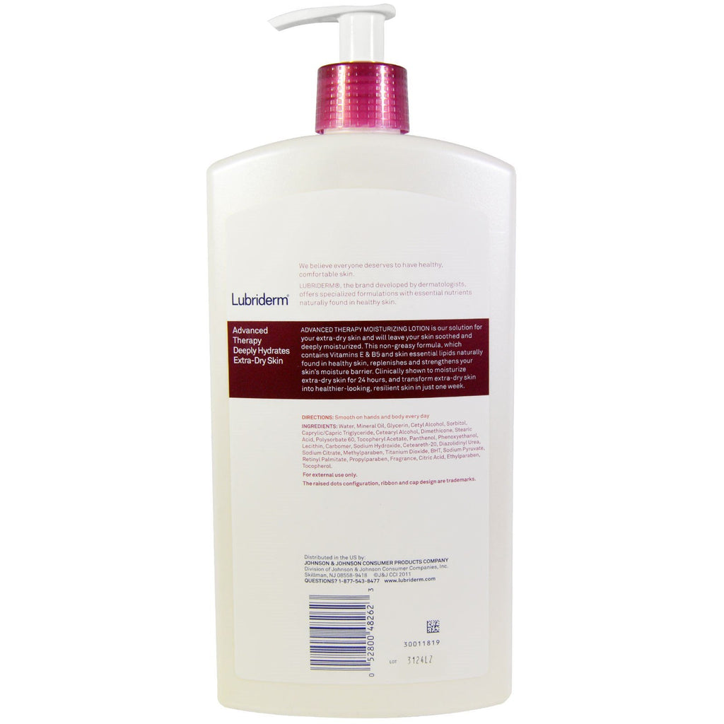 Lubriderm, Advanced Therapy Lotion, Deeply-hydrerer ekstra tør hud, 24 fl oz. (709 ml)