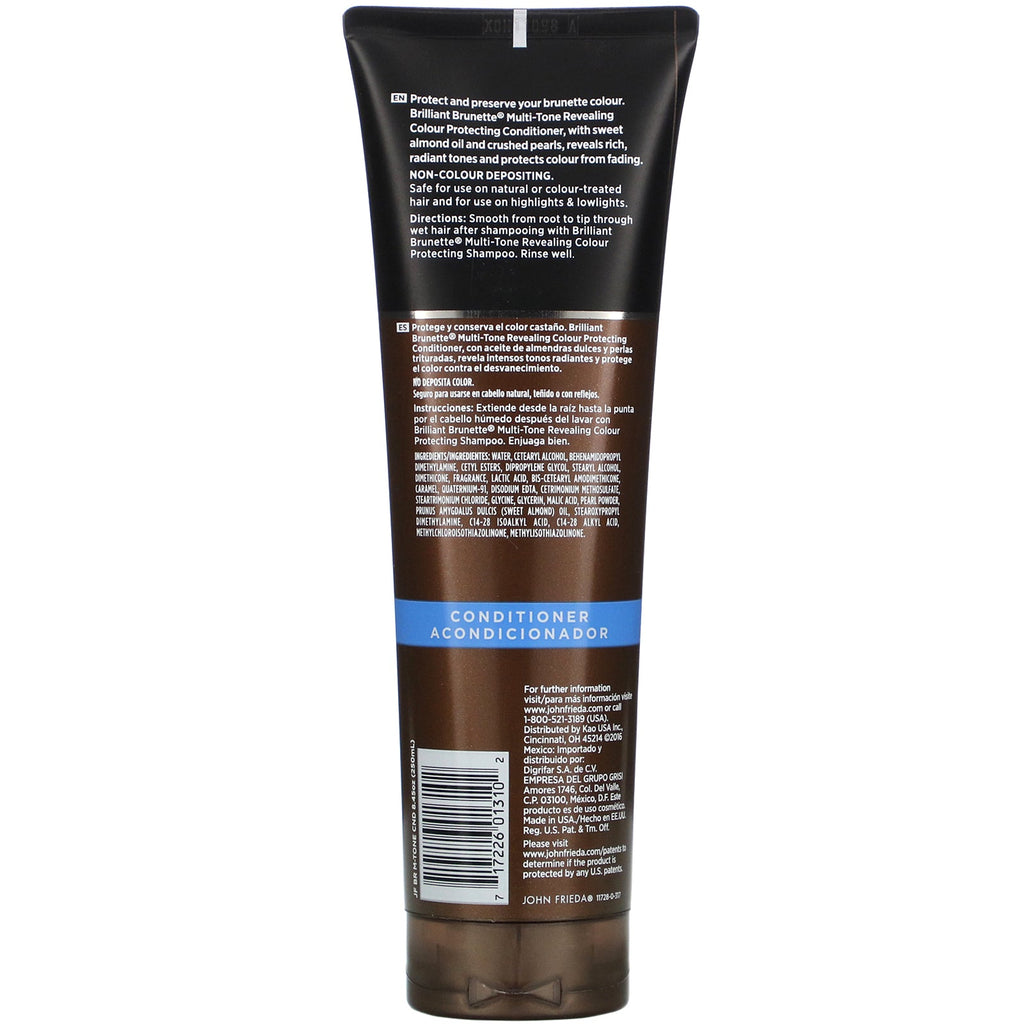 John Frieda, Brilliant Brunette, Multi-Tone Revealing, Color Protecting Conditioner, 8.45 fl oz (250 ml)