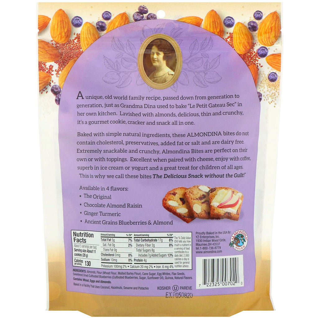 Almondina, Bocaditos de Almendra, Arándanos y Almendras de Granos Antiguos, 5 oz (142 g)