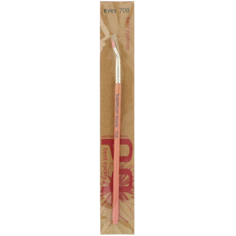 Bdellium Tools, Pink Bambu Series, Eyes 708, 1 Bent Eyeliner Brush