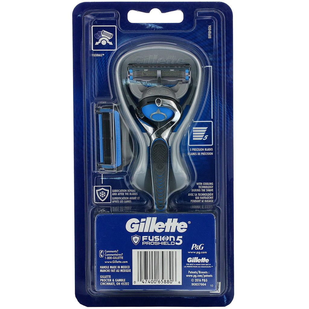 Gillette, Fusion5 Proshield, Chill, 1 Razor + 2 Cartridges