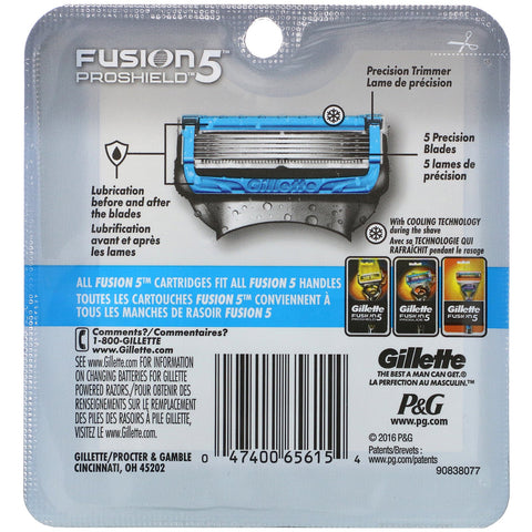 Gillette, Fusion5 Proshield, Chill, 4 Cartridges