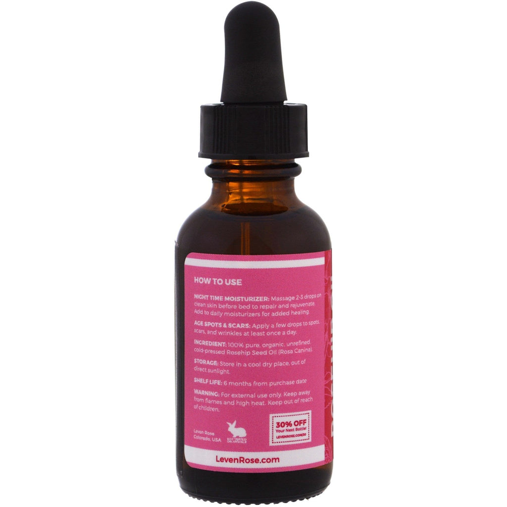 Leven Rose, 100 % ren &amp; hybenolie, 1 fl oz (30 ml)