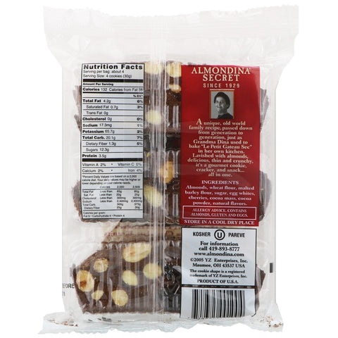 Almondina, Chocolate Cherry, Almond Cherry Chocolate Biscuits, 4 oz (113.4 g)