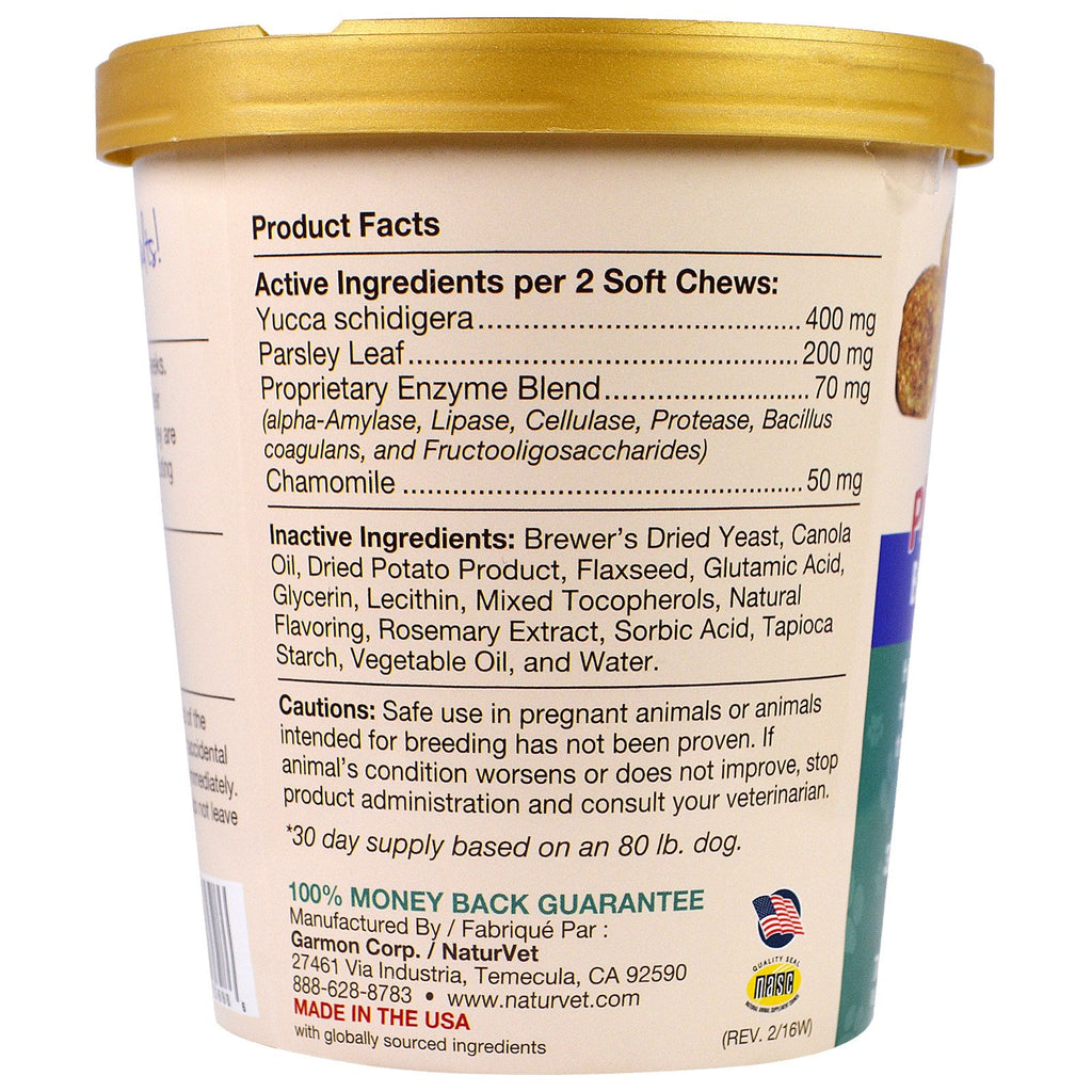 NaturVet, Coprofagia, disuasorio para comer heces y ayuda para el aliento, 70 masticables blandos, 5,4 oz (154 g)